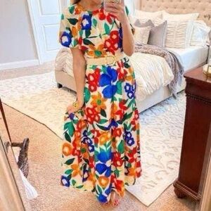 TCEC Colorful Floral Dress